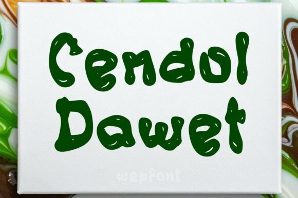 Cendol Dawet: A Font with Whimsical, Hand-Drawn Energy