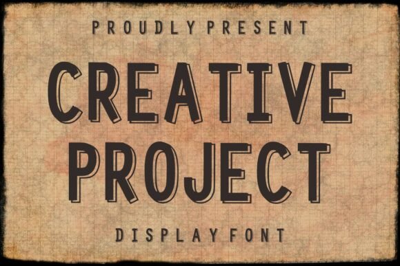 Creative Project Font: Bold, Industrial Typography for Impactful Design
