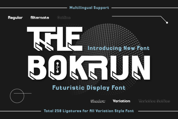 The Bokrun: A Futuristic Font for Bold, Modern Design